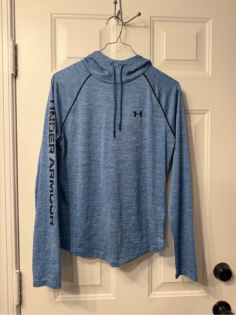 Under Armour Light Blue Hooded Long-Sleeve Swim Rash Guard